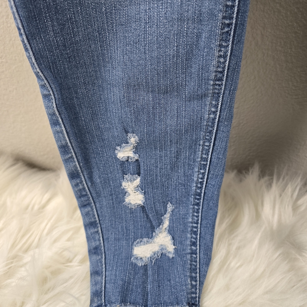 Torrid Medium Blue Straight Leg Jeans with Rips - Picture 12 of 16